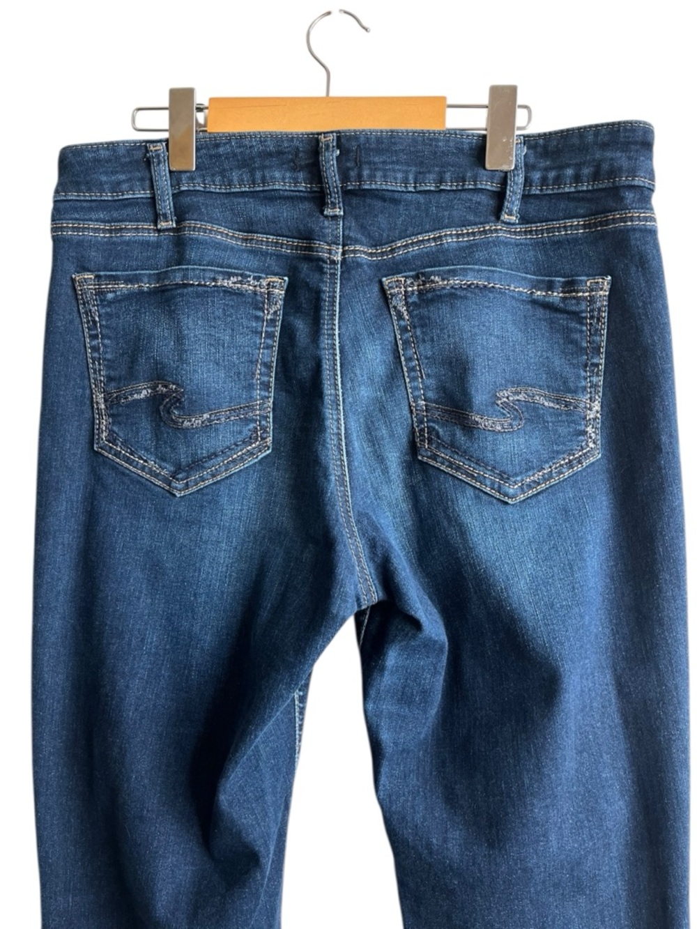 Silver Jeans Suki Straight Mid Rise Dark Wash Curvy Fit Jeans W34 L33 - Picture 8 of 14